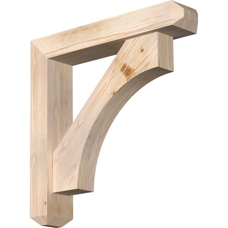 Ekena Millwork Westlake Craftsman Smooth Bracket w/ Offset Brace, Douglas Fir, 5 1/2"W x 28"D x 28"H BKT0604X28X28WTL04SDF